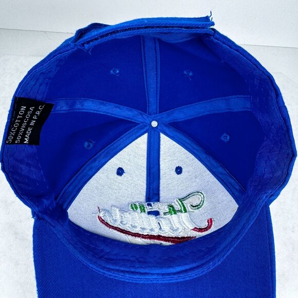 Italia Embroidered Blue Baseball Cap Adjustable Hook and Loop Italy Hat OSFM - Picture 8 of 9